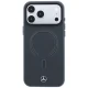 Чехол Mercedes Leather 3D MagSafe для iPhone 18 Pro / 17 Pro, антрацит