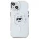 Karl Lagerfeld IML Metal Choupette Head MagSafe vāciņš iPhone 15, Balts