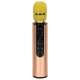 Bezvadu karaoke mikrofons bērniem ar Bluetooth skaļruni 2000mAh SD USB, zelta