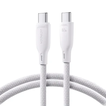 Кабель USB-C - USB-C Joyroom Multi-Color Series S-A34 PD 60W 1м, белый