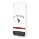 Apple iPhone 8 / 7 / SE (2020) (2022) 4.7\" US Polo Tricolor Pattern Collection Case Cover (USHCI8PCSTRB), White