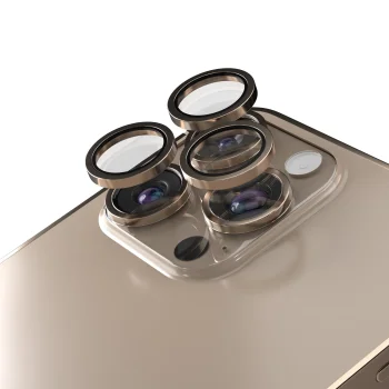 Защитное стекло на камеру Etteri для iPhone 16 Pro / 16 Pro Max, золотой