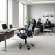 Офисное кресло ModernHome поворотное с двойной обивкой и...