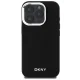 DKNY iPhone 16 Pro Case Plain Silver Logo MagSafe, Black