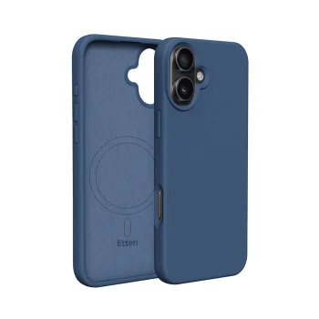 Silikona vāciņš Etteri Silicone Mag priekš Apple iPhone 16 6.1", tumši zils