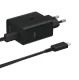 Зарядное устройство Samsung Power Adapter Duo EP-T5020XBEGEU 2x USB-C 50W, черный