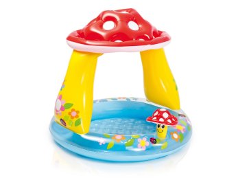 Intex 57114 piepūšams bērnu baseins ar jumtiņu Muchomor, 102 x 89 cm