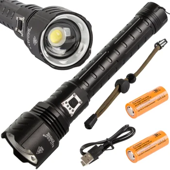 Taktiskā militārā lukturis Bailong P713 ar CREE XHP160 LED, powerbank funkcija