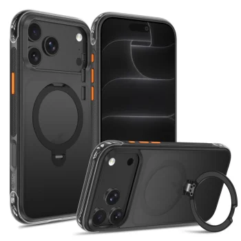 Чехол Tech-Protect MagAir Stand MagSafe CC для iPhone 18 Pro / 17 Pro, Matte Black