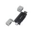 Devia EL239 divi vienā SD TF karšu lasītājs USB USB-C 2.0, melns