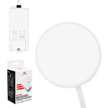 Maclean MCE824 iebūvējamais skārienjutīgais slēdzis, 40mm, 110-240V AC, maks. 600W LED