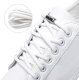 Elastic No-Tie Shoelaces with Metal Buckle, White