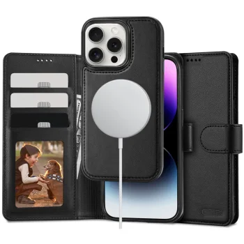 Чехол-книжка Tech-Protect Wallet MagSafe для iPhone 16 Pro, черный