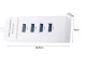 USB 3.0 Hub, 4 Ports, 5Gbps, White