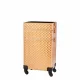 Large Professional Rolling Cosmetic Train Case, Rose Gold