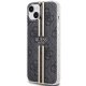 Guess IML 4G Gold Stripe case for iPhone 15/14/13 - black