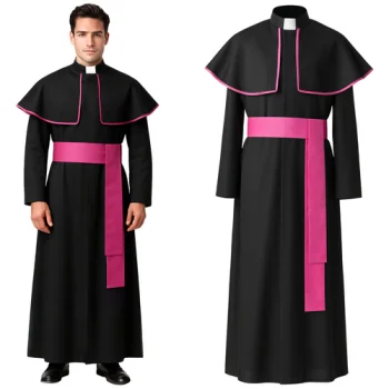 Ruhhy bīskapa kostīms XL/XXL, melns/rozā