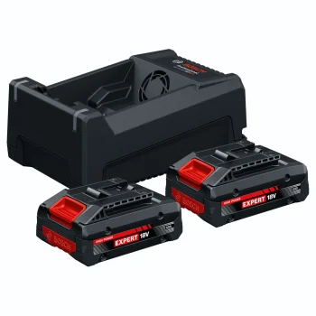 Bosch Starter Set 2x EXBA18V-40 4.0Ah Batteries and GAL 12V/18V-80 Fast Charger