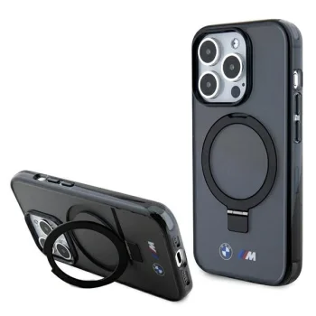 BMW Ring Stand M Collection MagSafe apvalks iPhone 15 Pro Max - melns | case for black