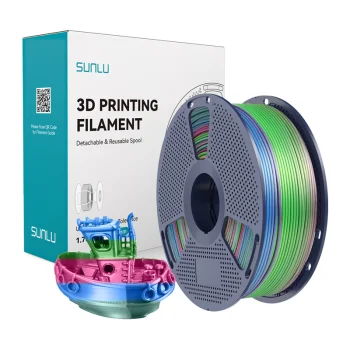 Филамент для 3D-принтера Sunlu PLA+ Silk 1.75мм 1кг, Rainbow 06