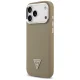 Guess Grained Triangle Logo MagSafe maciņš iPhone 17 Pro – brūns | Phone Case Cover