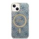 Apple iPhone 14 6.1\" Guess 4G Print MagSafe Case Cover (GUBPP14SH4EACSB) + Charger, Blue