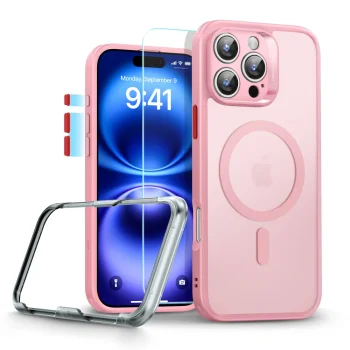 ESR iPhone 16 Pro Max vāciņš Classic Pro Set Halolock MagSafe, rozā