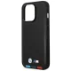 Apple iPhone 14 Pro 6,1\" BMW Leather Stamp Tricolor Case Cover (Bmhcp14l22ptdk), Black | Telefona Maciņš Vāks...