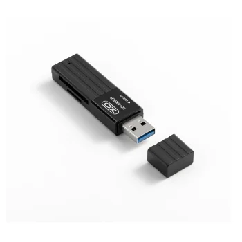 USB 3.0 SD un MicroSD karšu lasītājs XO DK05B, melns