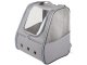 Ventilated Pet Carrier Backpack for Cats and Small Dogs with Window, Grey