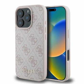 Guess 4G Classic Case for Apple iPhone 16 Pro, Pink