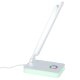 LED galda lampa ar USB, skārienvadību un RGB apgaismojumu, balta