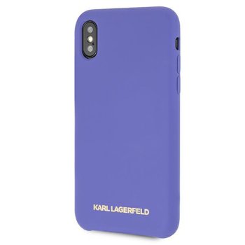 Чехол Karl Lagerfeld Silicone для iPhone X / Xs, Фиолетовый