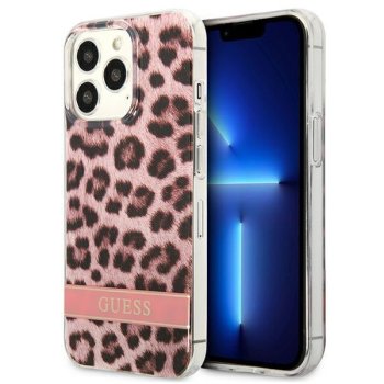 Guess Leopard vāciņš iPhone 13 Pro / 13 rozā krāsā