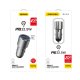 Dudao Car Charger USB / USB Type C PD, QC 3.0, 22,5 W, Gray | Automašīnas Lādētājs Adapteris