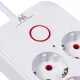Сетевой фильтр Maclean MCE389 W, 6 розеток, 4x USB-A, 1x USB-C, 1.5м, Белый