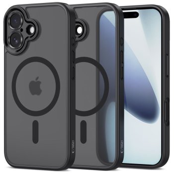 Tech-Protect iPhone 17 vāciņš MagCam MagSafe, matēts melns