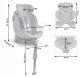Детское автокресло Nukido Prestige Line, 0-36 кг, Isofix, серое