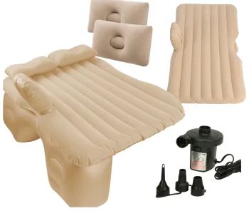 Piepūšams Matracis Gulta uz Automašīnas Aizmugurējiem Sēdekļiem, Bēšs | Inflatable Car Air Bed Back Seat...