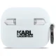 Karl Lagerfeld Silicone Karl Head 3D maciņš AirPods Pro 3 austiņām, balts