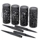 Solar Garden Stake Lights, LED Hollow-Out Lanterns with Dusk Sensor, 4 Pack