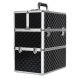 Liels kosmētikas koferis organizators XXL, melns