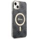 Apple iPhone 14 Plus 6.7\" Guess 4G Print MagSafe Case Cover (GUBPP14MH4EACSK) + Charger, Black