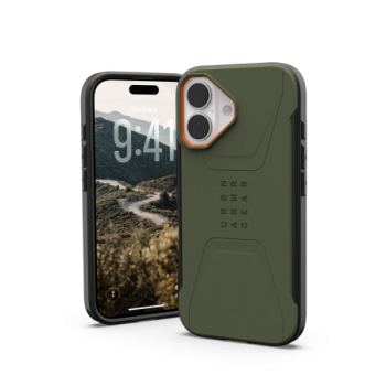 UAG Civilian MagSafe maciņš iPhone 17 – olīvu un oranžs | Phone Case Cover