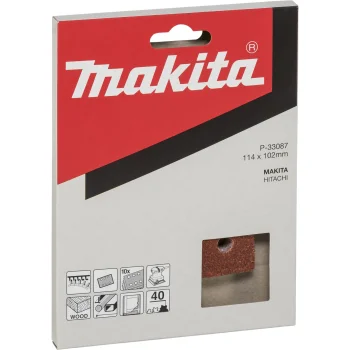 Makita slīppapīrs ar līpsavienojumu 102x114 mm K40, 10 gab. P-33087
