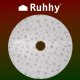 Ruhhy Christmas Tree Skirt Mat with Silver Stars, 90 cm, White/Silver
