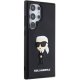 Karl Lagerfeld Samsung Galaxy S24 Ultra vāciņš 3D Rubber Ikonik, melns