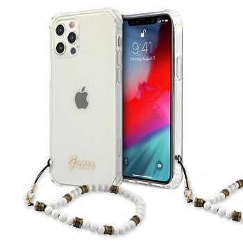 Guess iPhone 12 Pro Max vāciņš Pearl, caurspīdīgs