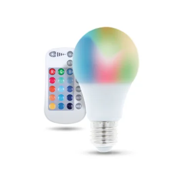 Светодиодная лампа Forever Light E27 A60 RGB + Белый 9W 720lm с пультом