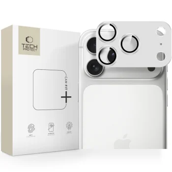 Tech-Protect Camfull Fit+ kameras aizsargstikls iPhone 17 Pro, sudraba